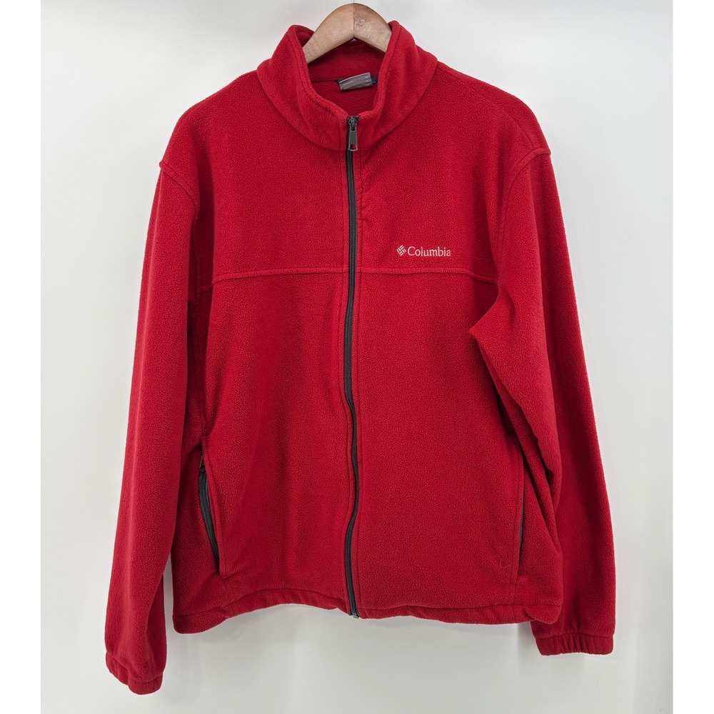 Columbia Steens Mountain 2.0 Full Zip Fleece Jacket Men XL Red